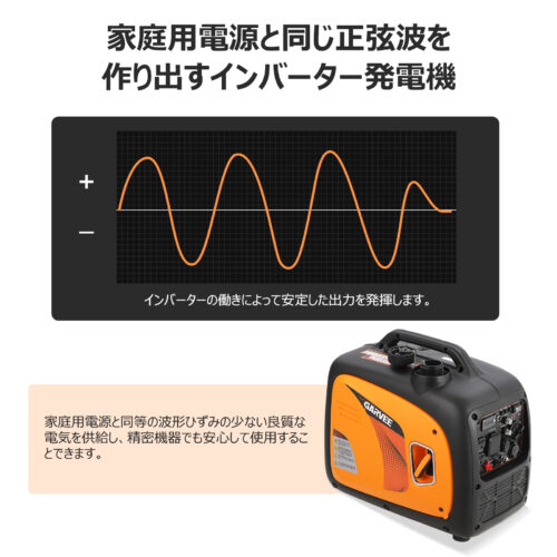 GARVEE 発電機 インバーター 最大出力3500W ガソリン発電機 ポータブル電源 エンジン 電源 正弦波 業務用 停電 車中泊 キャンプ 防災 - 画像 (4)