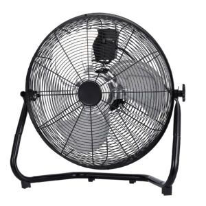 GARVEE フロア工場扇 48cm 黒 首振り工業用扇風機 大型