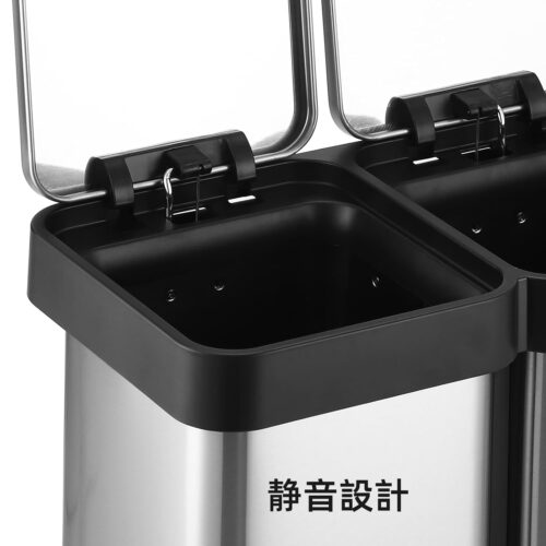 GARVEE 2分別ゴミ箱 20リットル ペダル付き 蓋付き - 画像 (11)