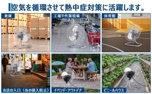 GARVEE フロア工場扇 41cm シルバー 首振り工業用扇風機 大型 - 画像 (5)