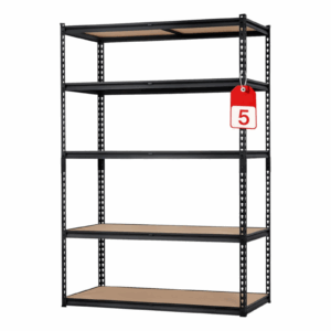 ガービー  スチールラック 5段 メタルラック  取り外し可能 大型 高さ調節可能 組立簡単 防錆 頑丈 収納ラック  収納棚 工場 倉庫 ガレージ 業務用 家庭用  おしゃれ ブラック 
