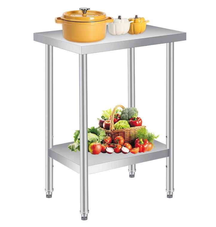 ステンレス作業台 業務用 3サイズ選択可 W60×D36(D46 D60)×H89cm 調理台 2段 耐食性