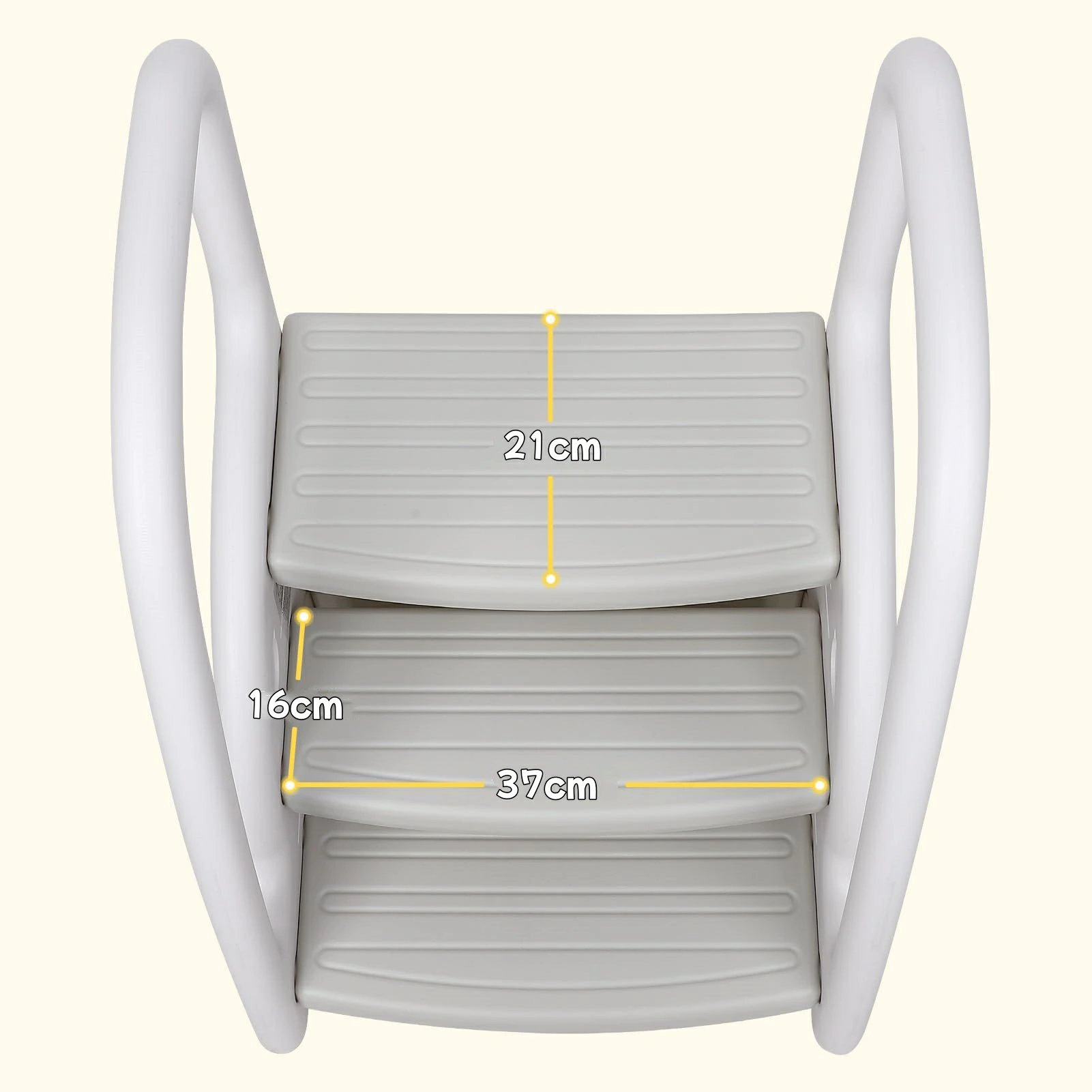 ステップスツール 子供用踏み台 2段・3段可変式 手すり付き 耐荷重50kg - 画像 (9)