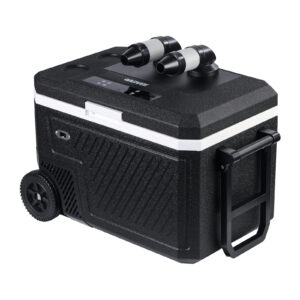 スポットクーラー ポータブル冷蔵庫 車載冷蔵庫 40L -18℃ DC12V/24V AC100V バッテリー付き クーラーボックス