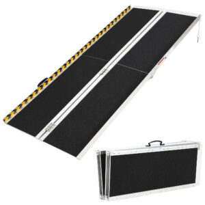 GARVEE 車椅子 スロープ 折りたたみ 耐荷重362kg 段差 車いす スロープ 可動式 アルミ製 持ち運び コンパクト 介護用品