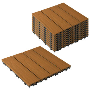 フラット仕様 ウッドパネル 人工木 ウッドカーペット ウッドデッキ 人工木材 ウッドタイル ガーデニング ジョイント式 DIY