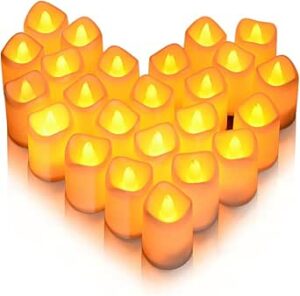 LEDキャンドル キャンドルライト プラスチック 24個セット 電池式 ろうそく おしゃれ 癒し