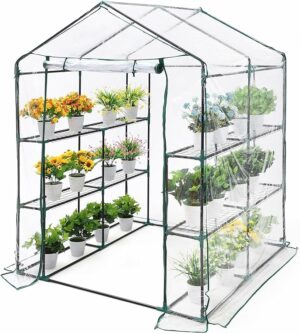 ガーデンハウス 家庭菜園 ビニールハウス ビニール温室 大容量 家庭用 簡易 風対策 霜よけ