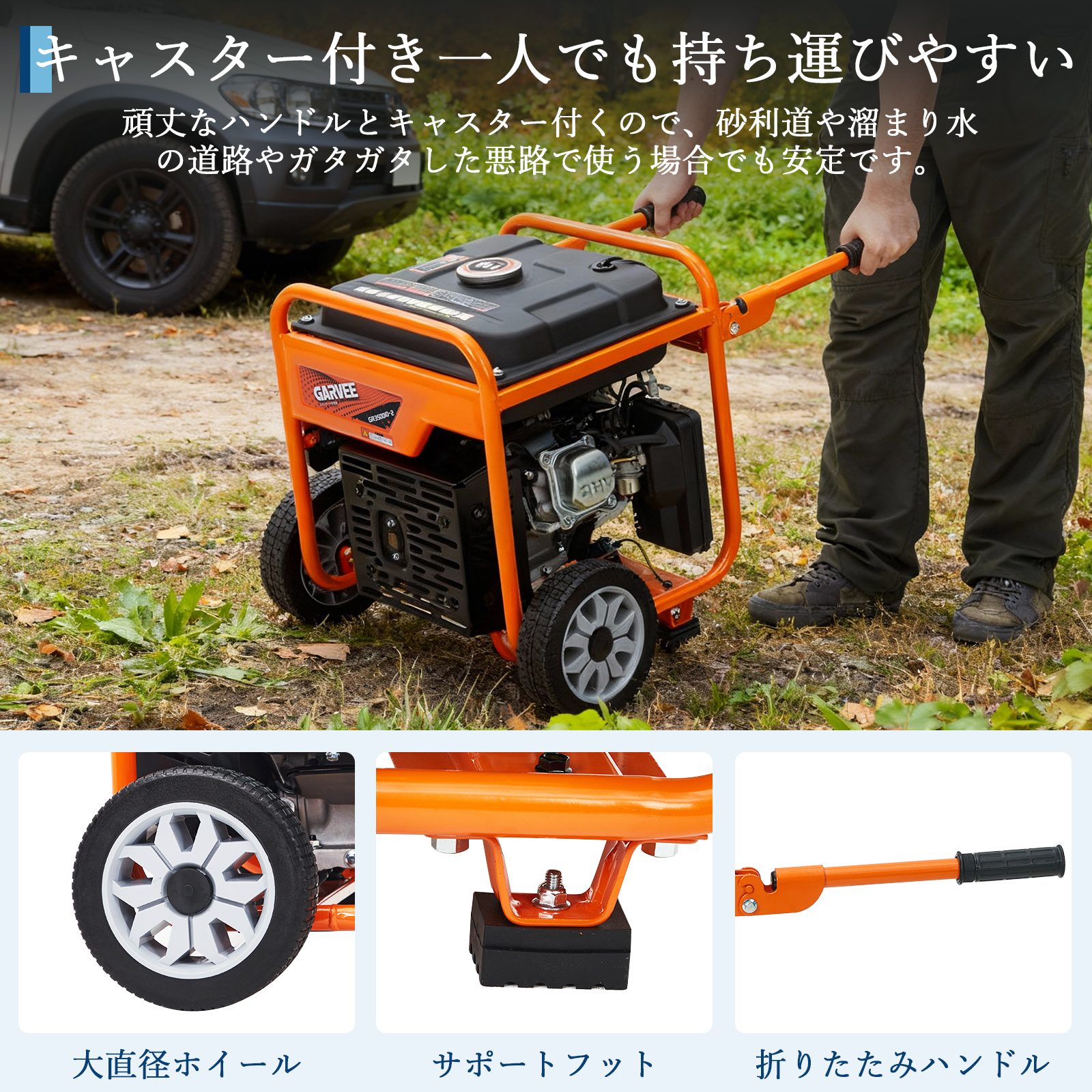 GARVEE インバーター 発電機 3.2KW オープン スタンダード発電機 GR3500iO-2 - 画像 (8)