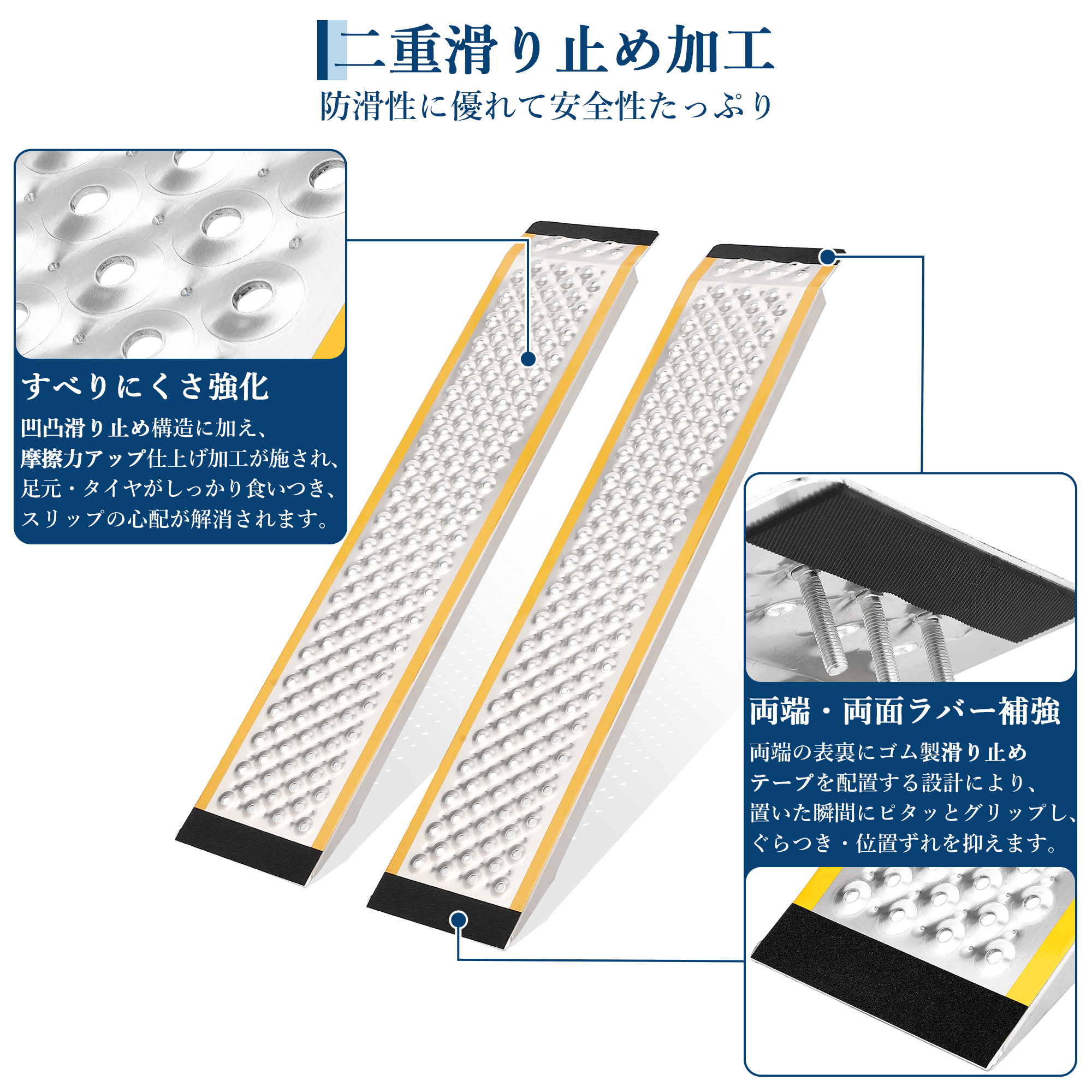 Garvee-車椅子 スロープ 段差 車いす スロープ アルミ製 - 画像 (3)