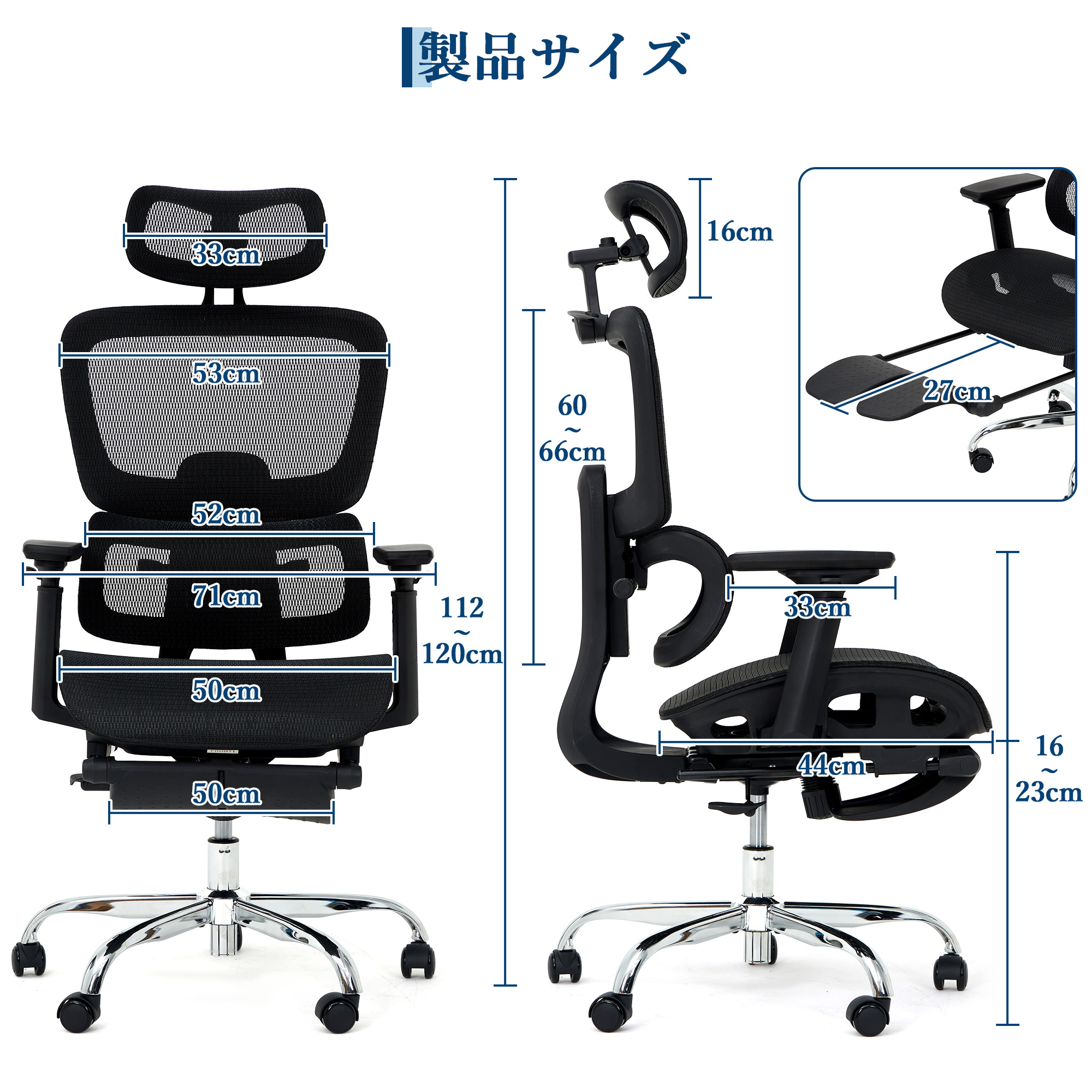 GARVEE オフィスチェア メッシュ 疲れない デスクチェア ワークチェア パソコンチェア - 画像 (2)