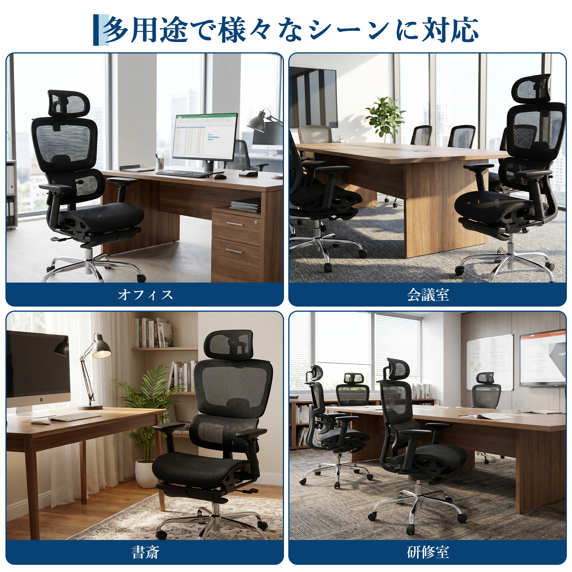 GARVEE オフィスチェア メッシュ 疲れない デスクチェア ワークチェア パソコンチェア - 画像 (6)
