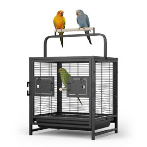 GARVEE 鳥かご 鳥籠 バードケージ 鳥小屋 多頭飼い 鳥ケージ 小型 止まり木 おもちゃ バードブリッジ付き 鳥巣 お手入れ簡単 インコケージ オウムケージ