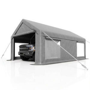 車庫テント ガレージテント 3×6m テント キャノピー カーポート 大型 車 駐車 スチール製 頑丈 タープテント 倉庫 軽自動車用